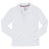 Long Sleeve Polo Shirt with Lace Trim Sz XS-XXL (6 Colors)