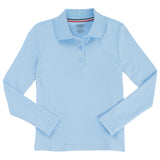 Long Sleeve Polo Shirt with Lace Trim Sz XS-XXL (6 Colors)