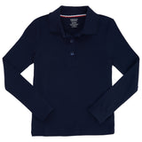 Long Sleeve Polo Shirt with Lace Trim Sz XS-XXL (6 Colors)